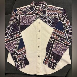Vintage Roughrider By Circle T Geometric Button-Down Shirt
